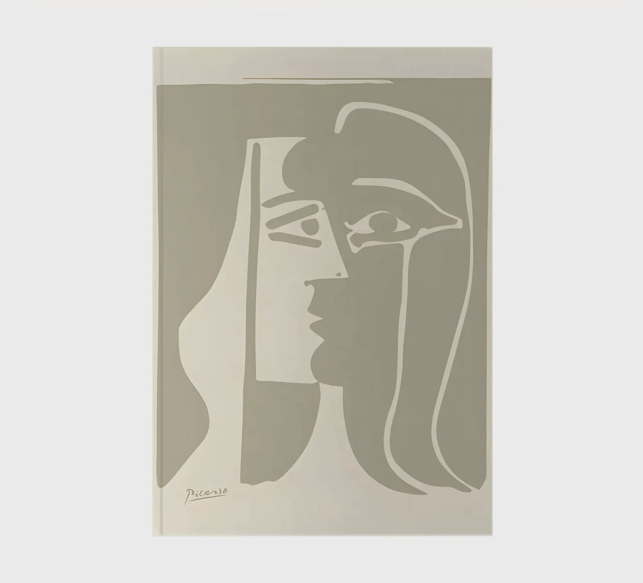 Picasso "Visage" Minimalist Profile Print notebook by homdeco