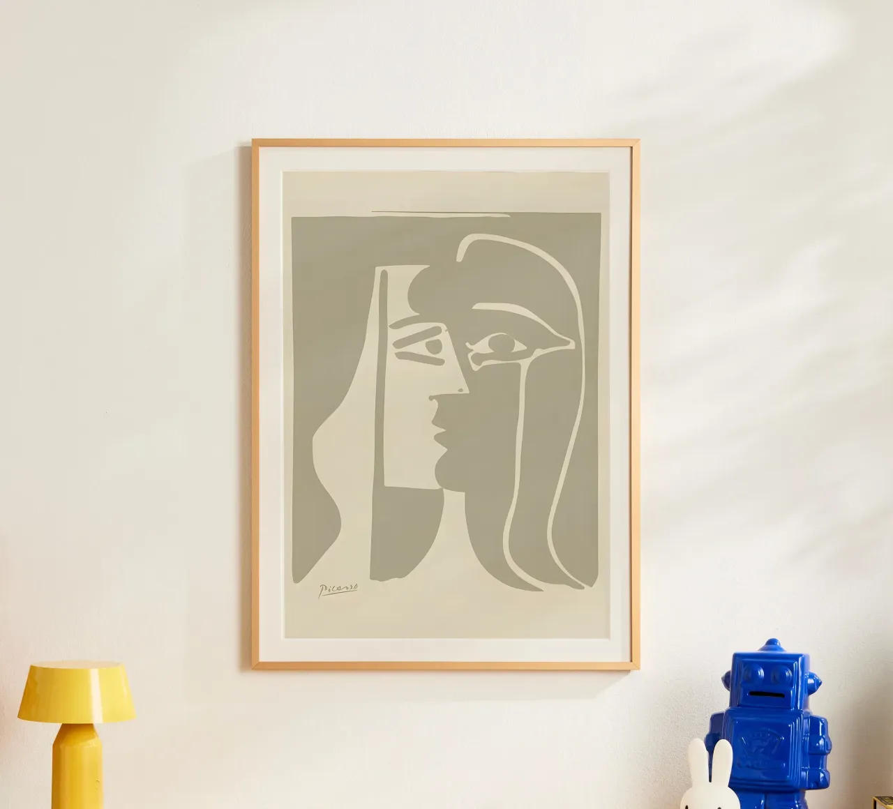 Picasso "Visage" Stampa profilo minimalista carta hahnemühle da homdeco