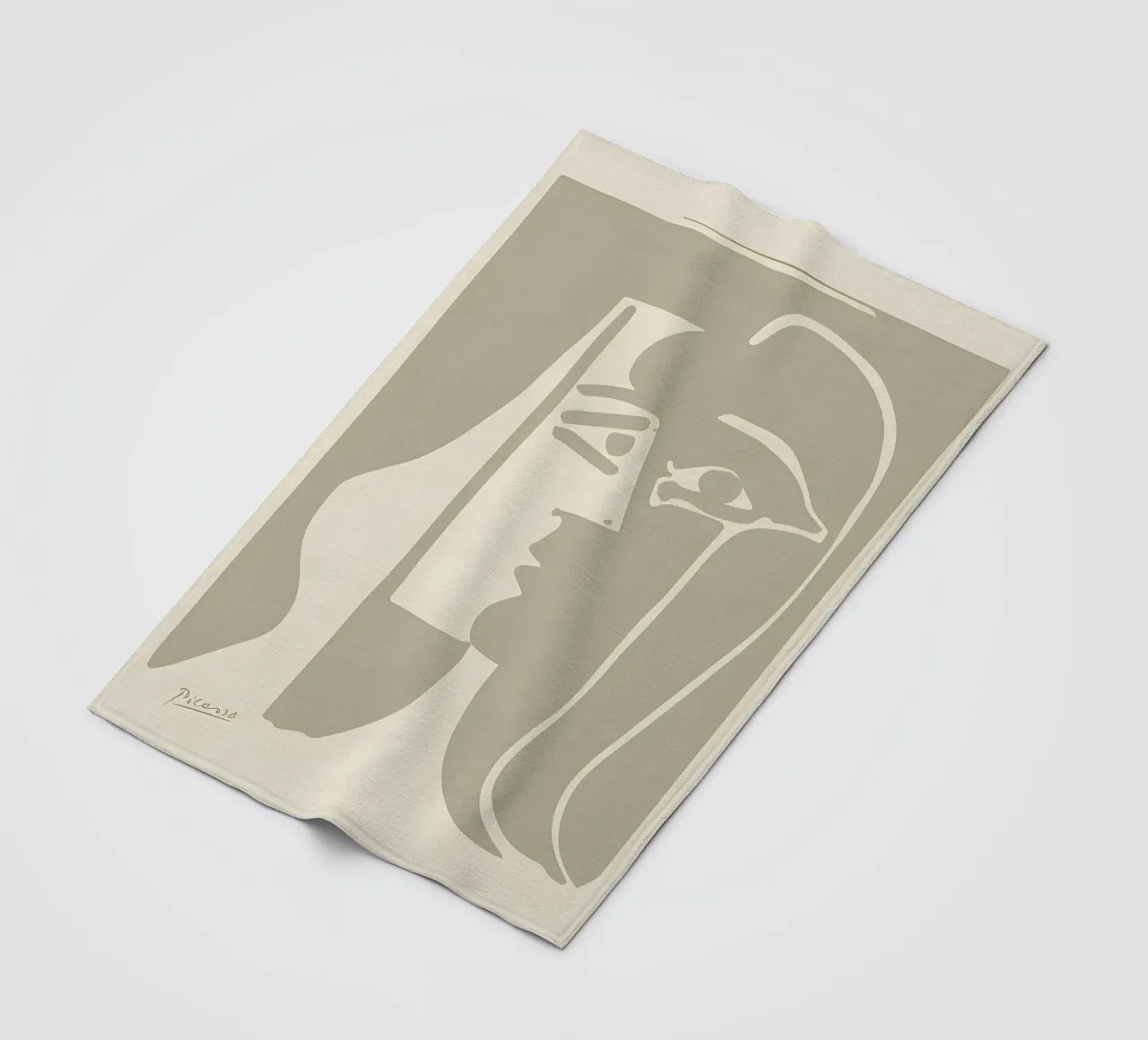 Picasso "Visage" Stampa profilo minimalista coperta in pile da homdeco