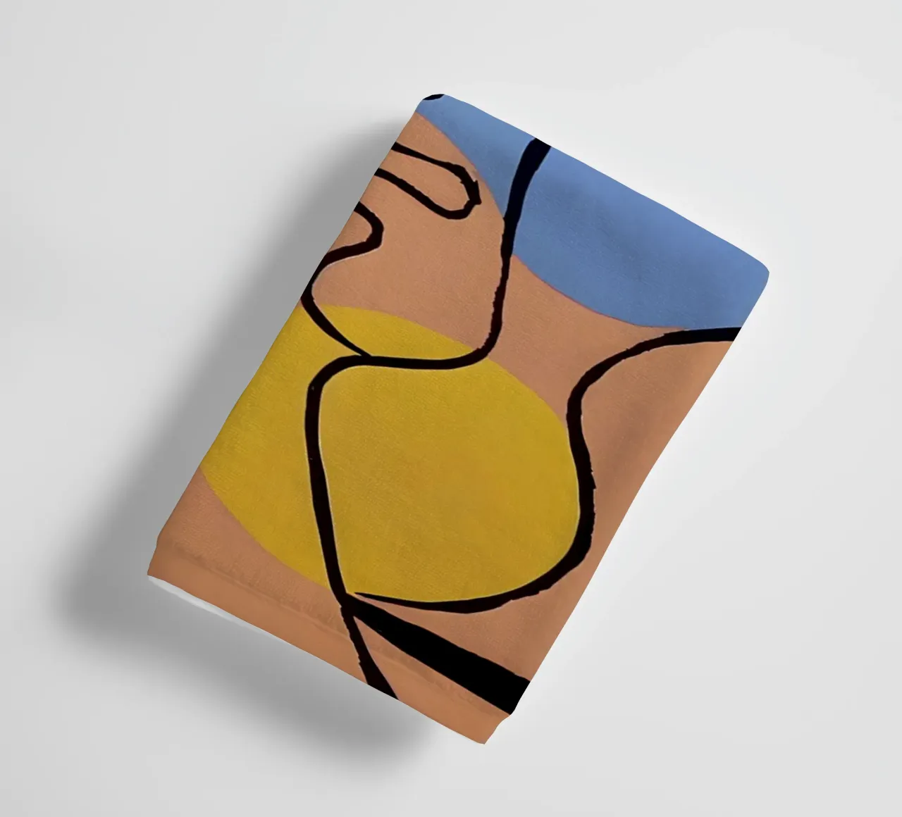 Picasso "Abstracted Visage" Bold Color Block Print towel by homdeco