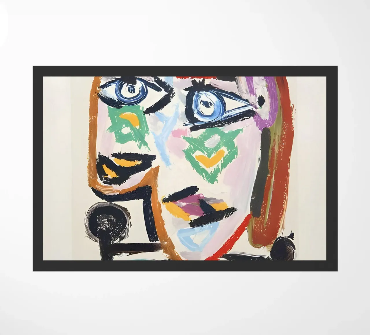 Picasso "Testa astratta" Pittura espressiva zerbino da homdeco