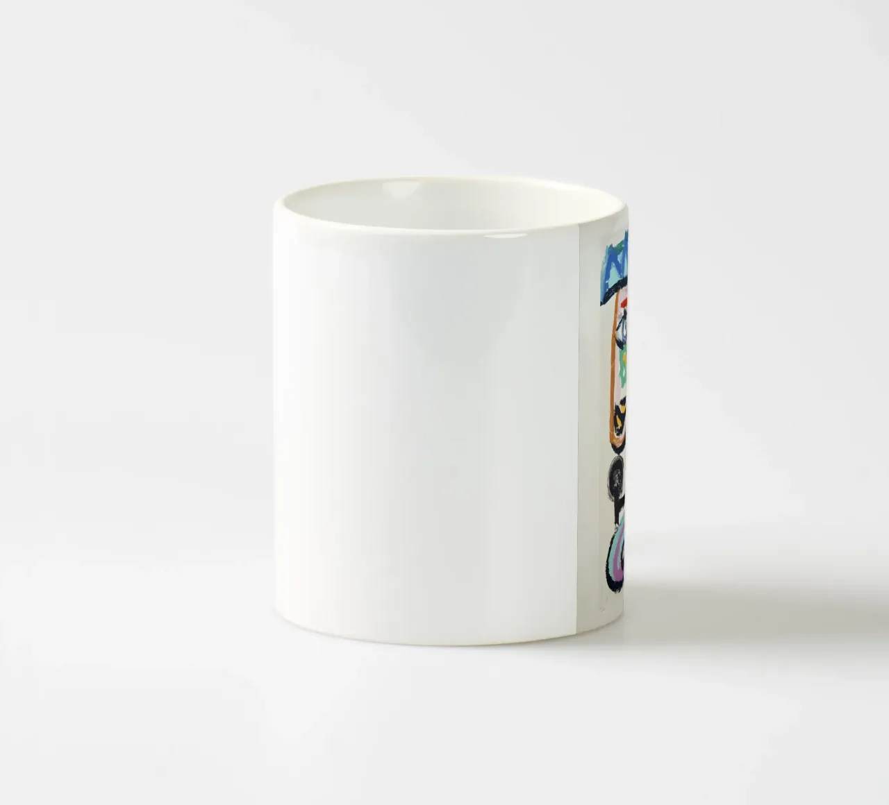 Picasso "Testa astratta" Pittura espressiva tazza in ceramica da homdeco
