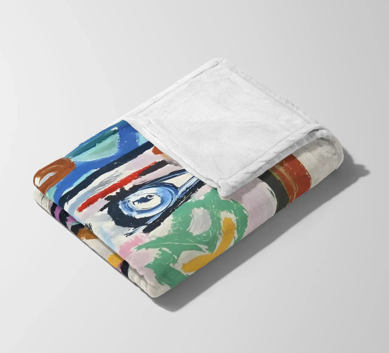 Picasso "Testa astratta" Pittura espressiva coperta in pile da homdeco