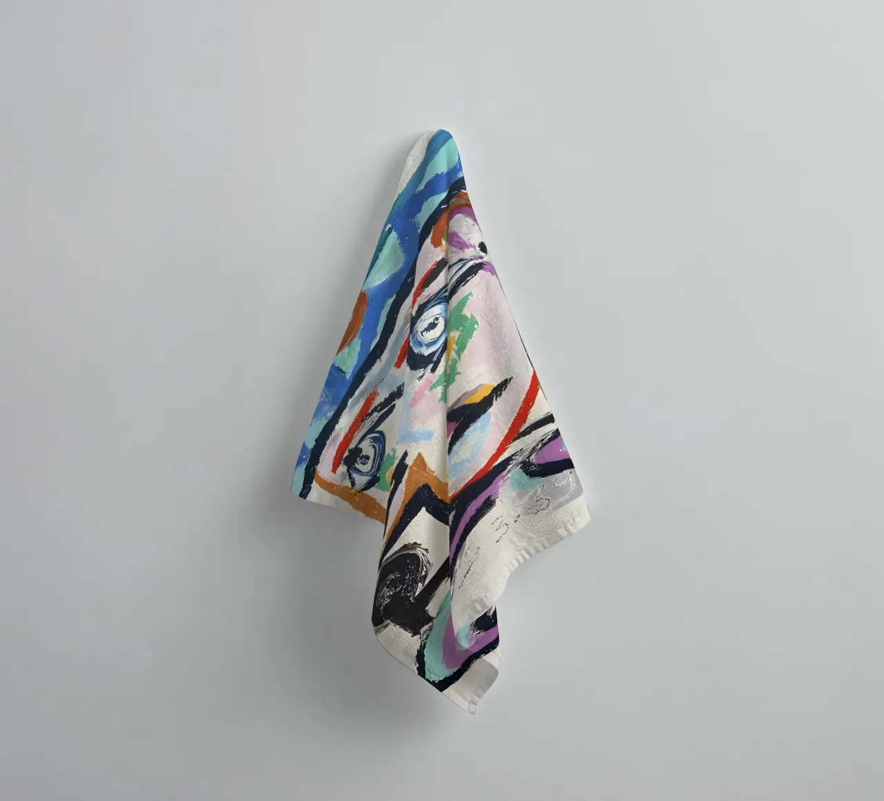 Picasso "Abstracted Head" Expressive Painting towel by homdeco