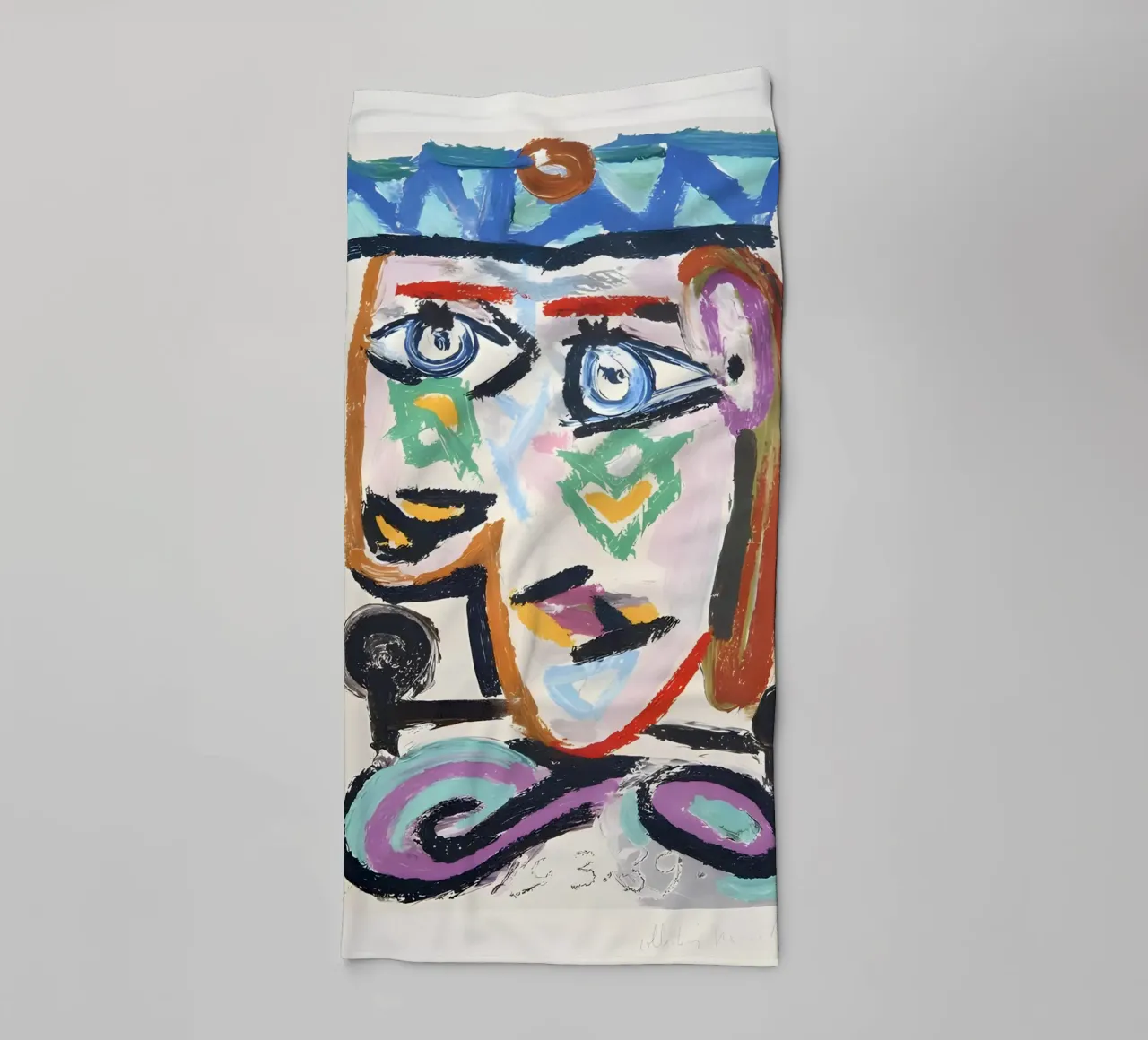 Picasso "Abstracted Head" Expressive Painting towel by homdeco
