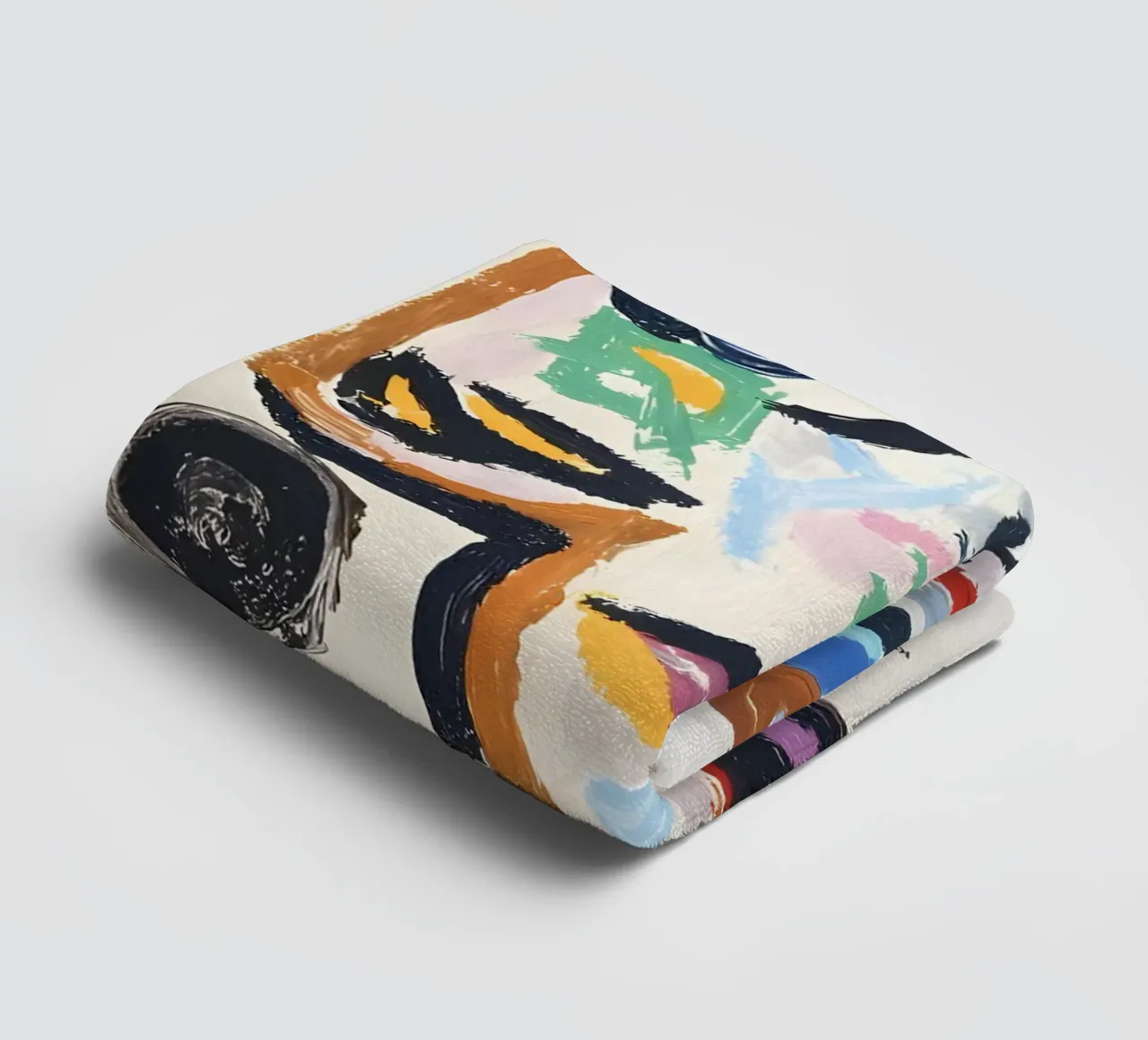 Picasso "Abstracted Head" Expressive Painting towel by homdeco