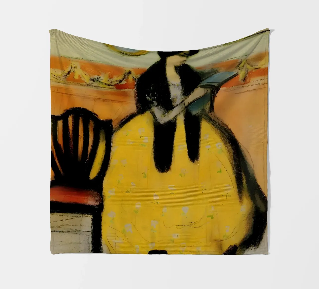 Picasso "Woman with Dog" Early Period Print fleece blanket by homdeco