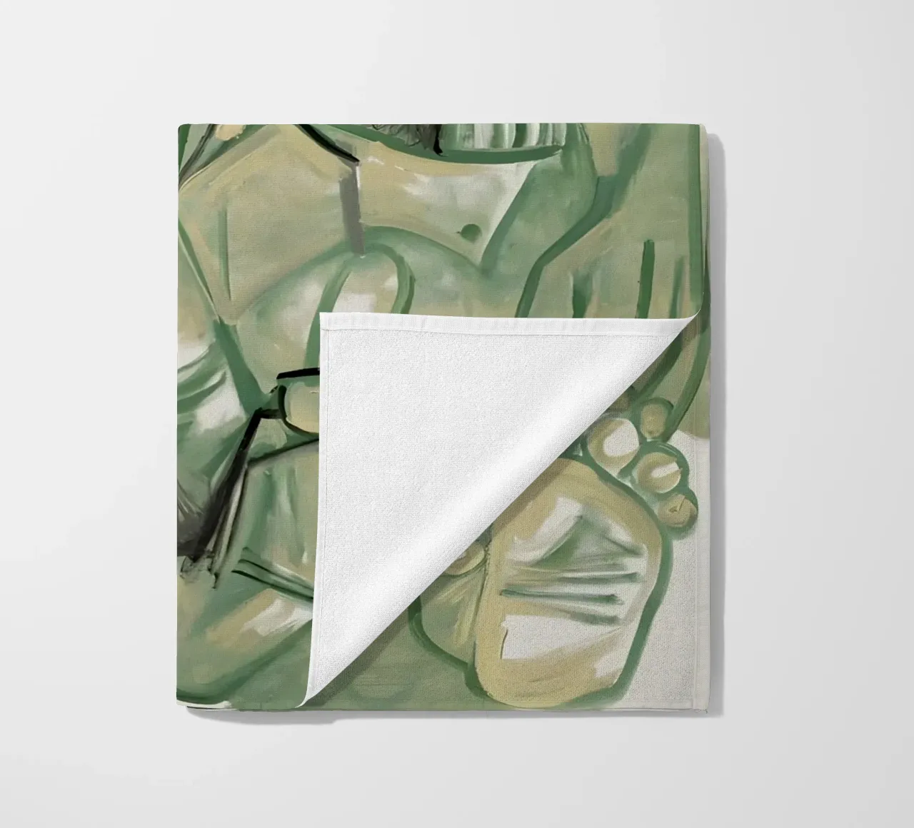 Picasso "Figures in Green" Dynamic Cubist Abstract beach towel by homdeco