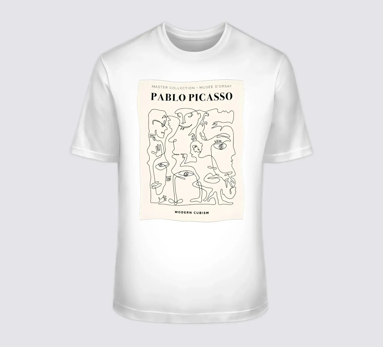 Pablo Picasso "Cubismo moderno" Stampa in linea t-shirt da homdeco