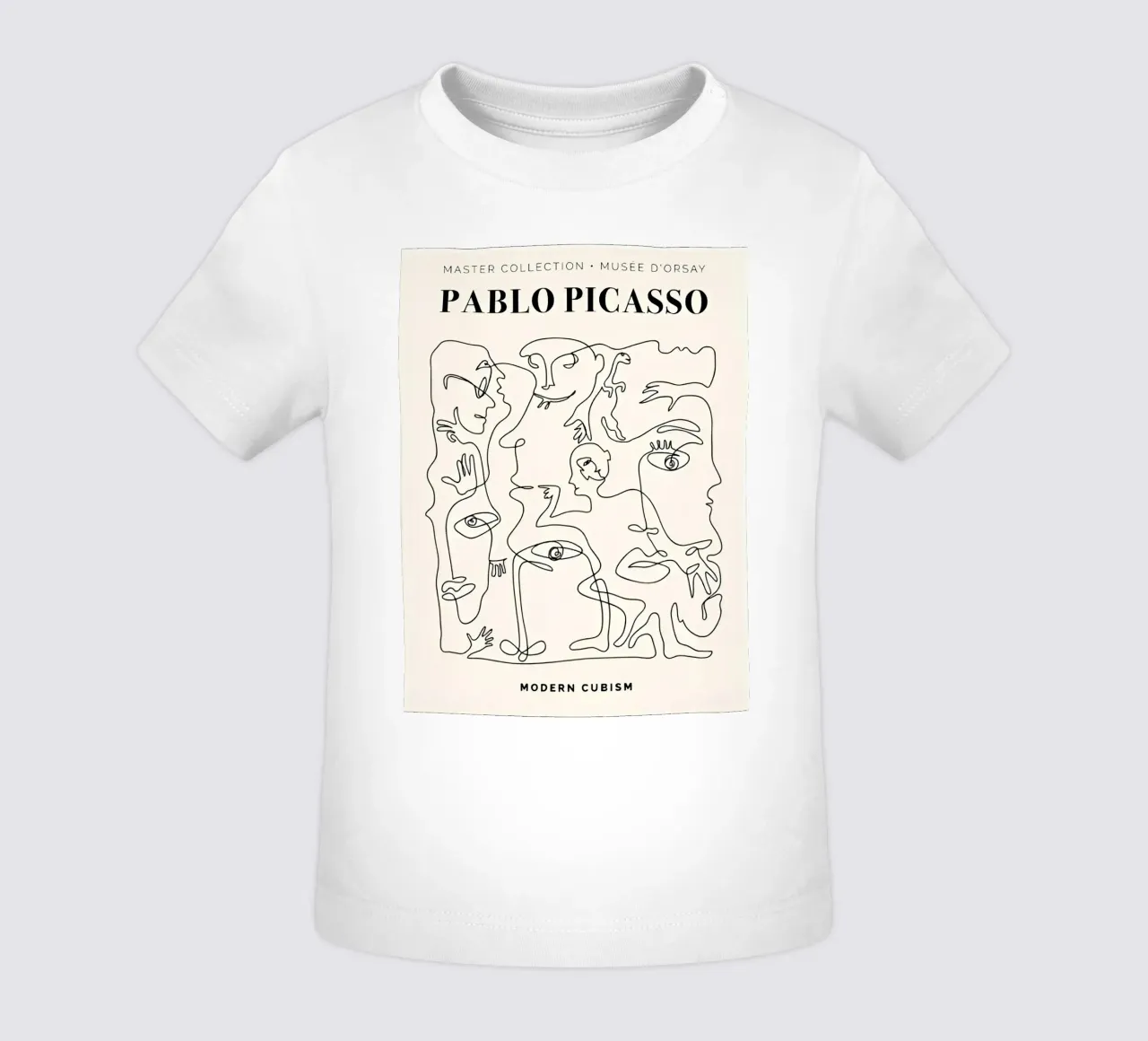 Pablo Picasso "Cubismo moderno" Stampa in linea maglietta neonato da homdeco
