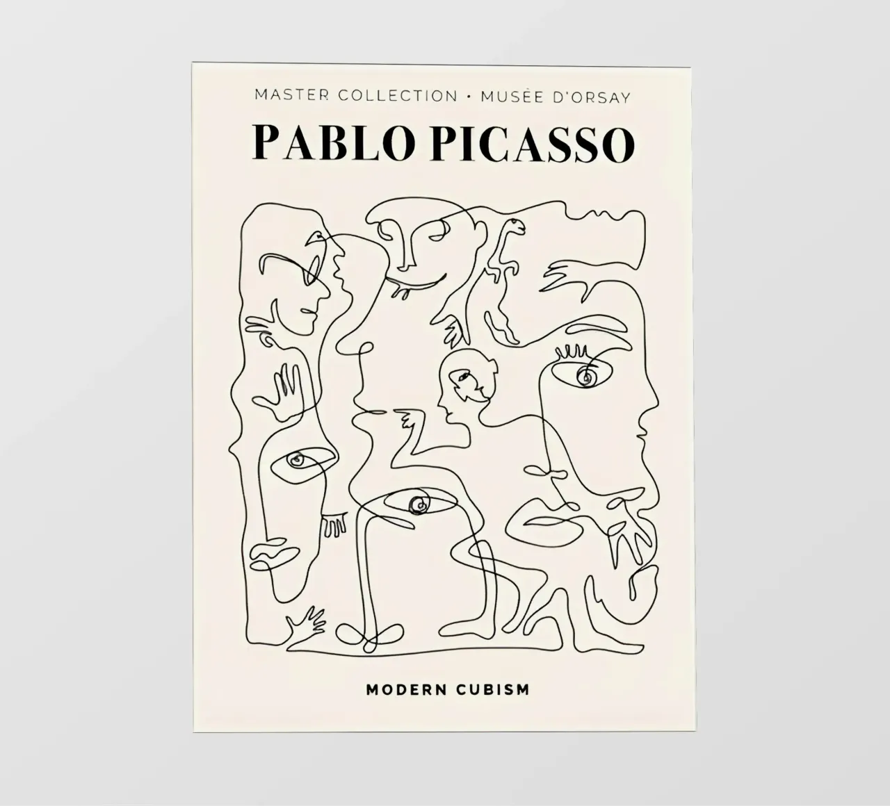 Pablo Picasso "Cubismo moderno" Stampa in linea telo in pvc da homdeco