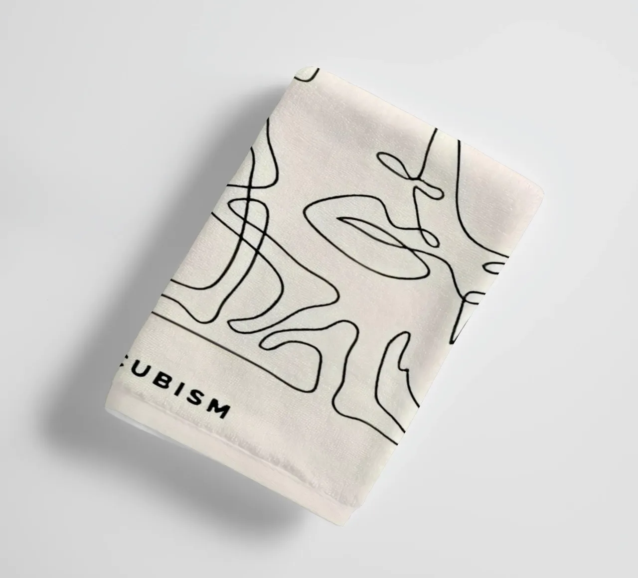 Pablo Picasso "Modern Cubism" Line Art Print towel by homdeco