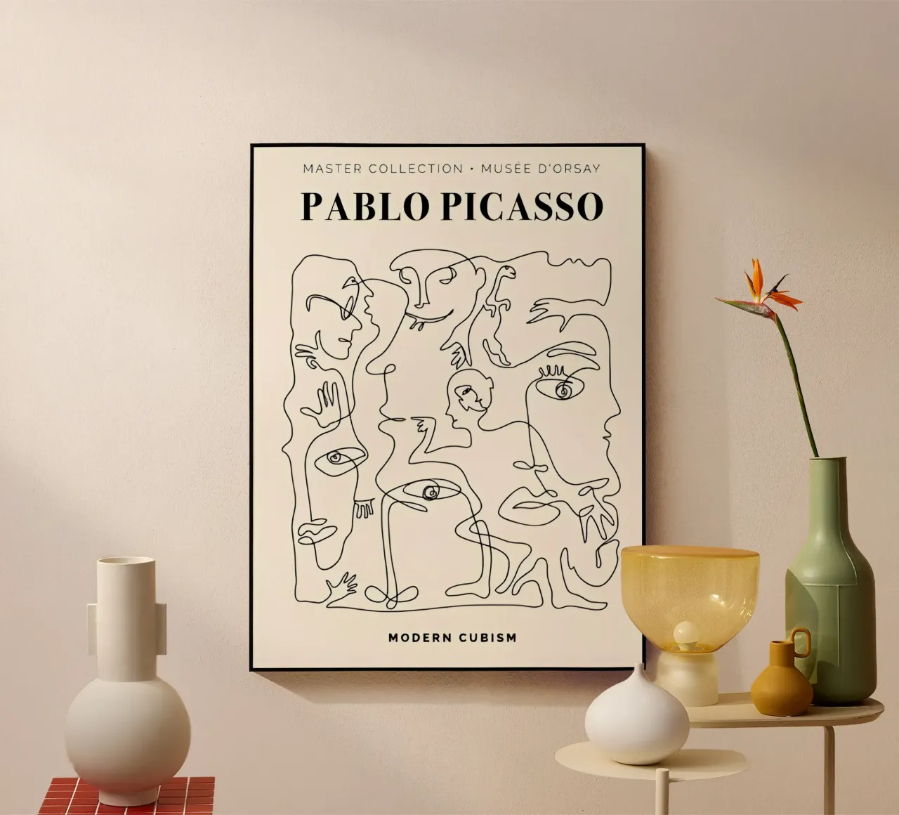 Pablo Picasso "Cubismo moderno" Stampa in linea plexiglass da homdeco