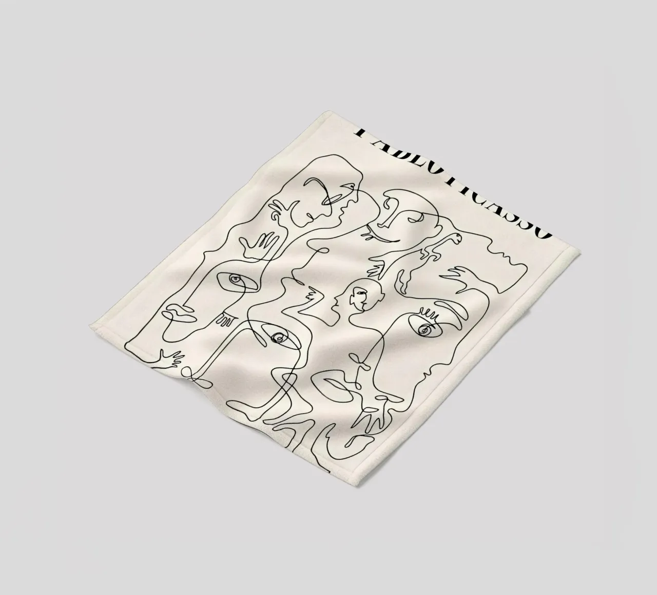 Pablo Picasso "Modern Cubism" Line Art Print Fleecedecke von homdeco
