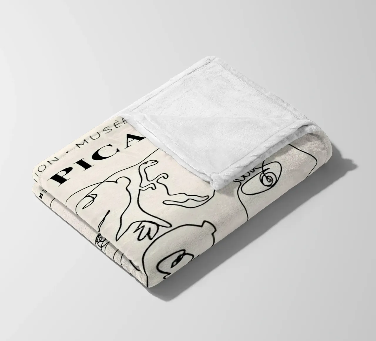 Pablo Picasso "Modern Cubism" Line Art Print Fleecedecke von homdeco