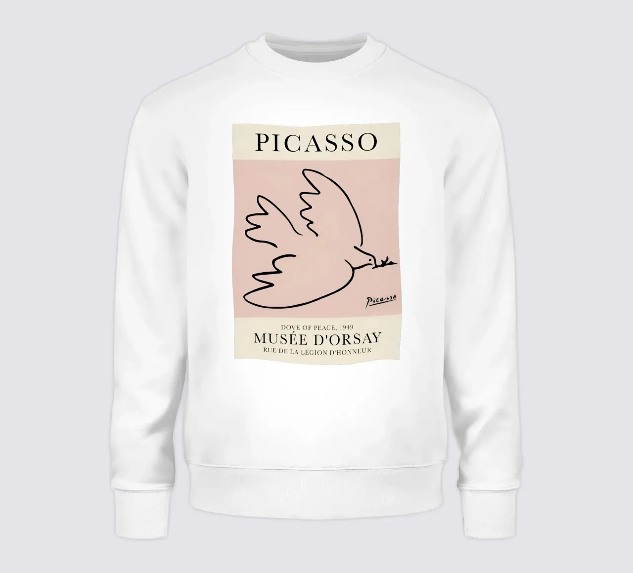 Picasso "Taube des Friedens" Ikonische Linie Kunstdruck Sweatshirt von homdeco
