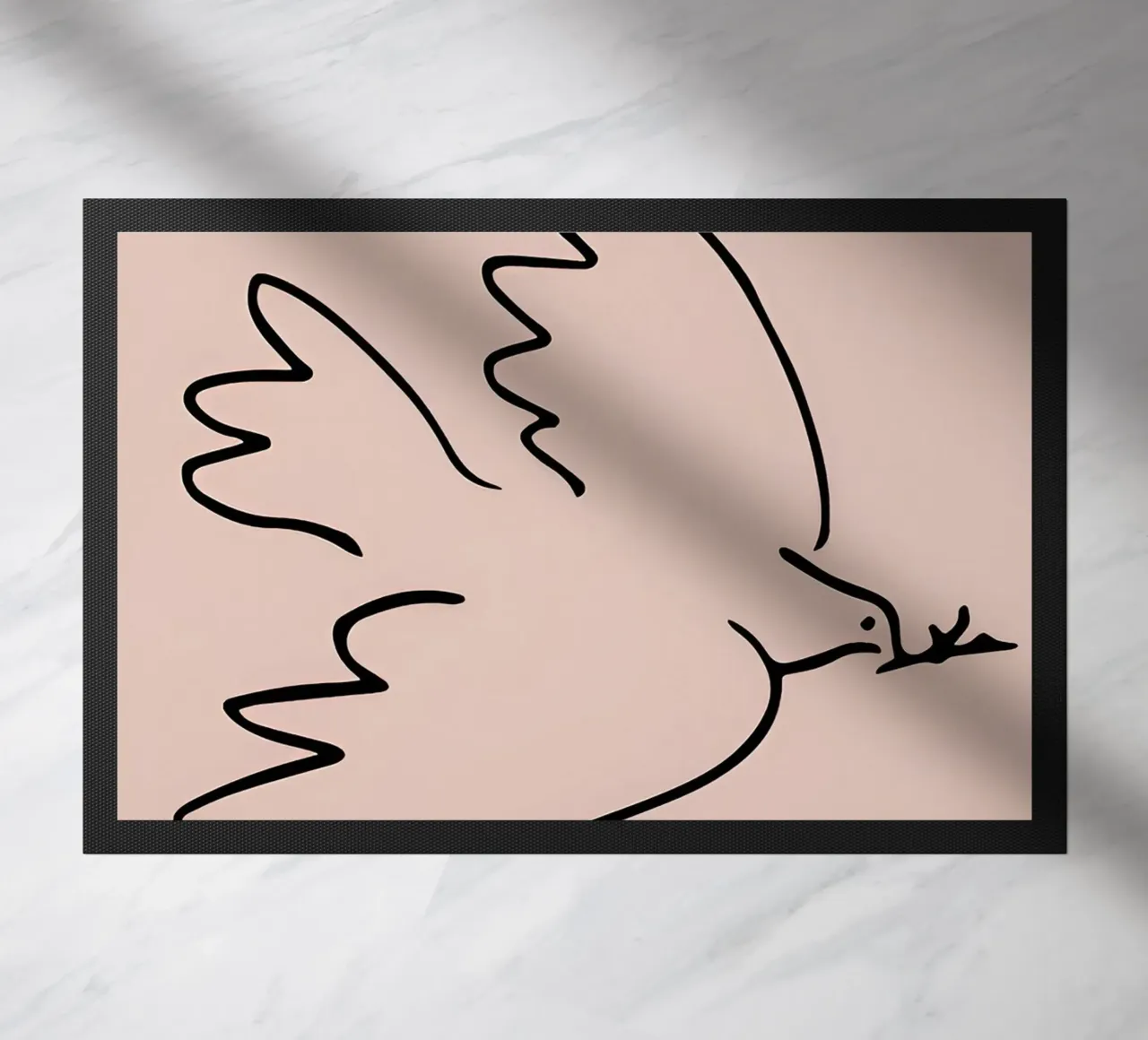 Picasso "Dove of Peace" Iconic Line Art Print doormat by homdeco