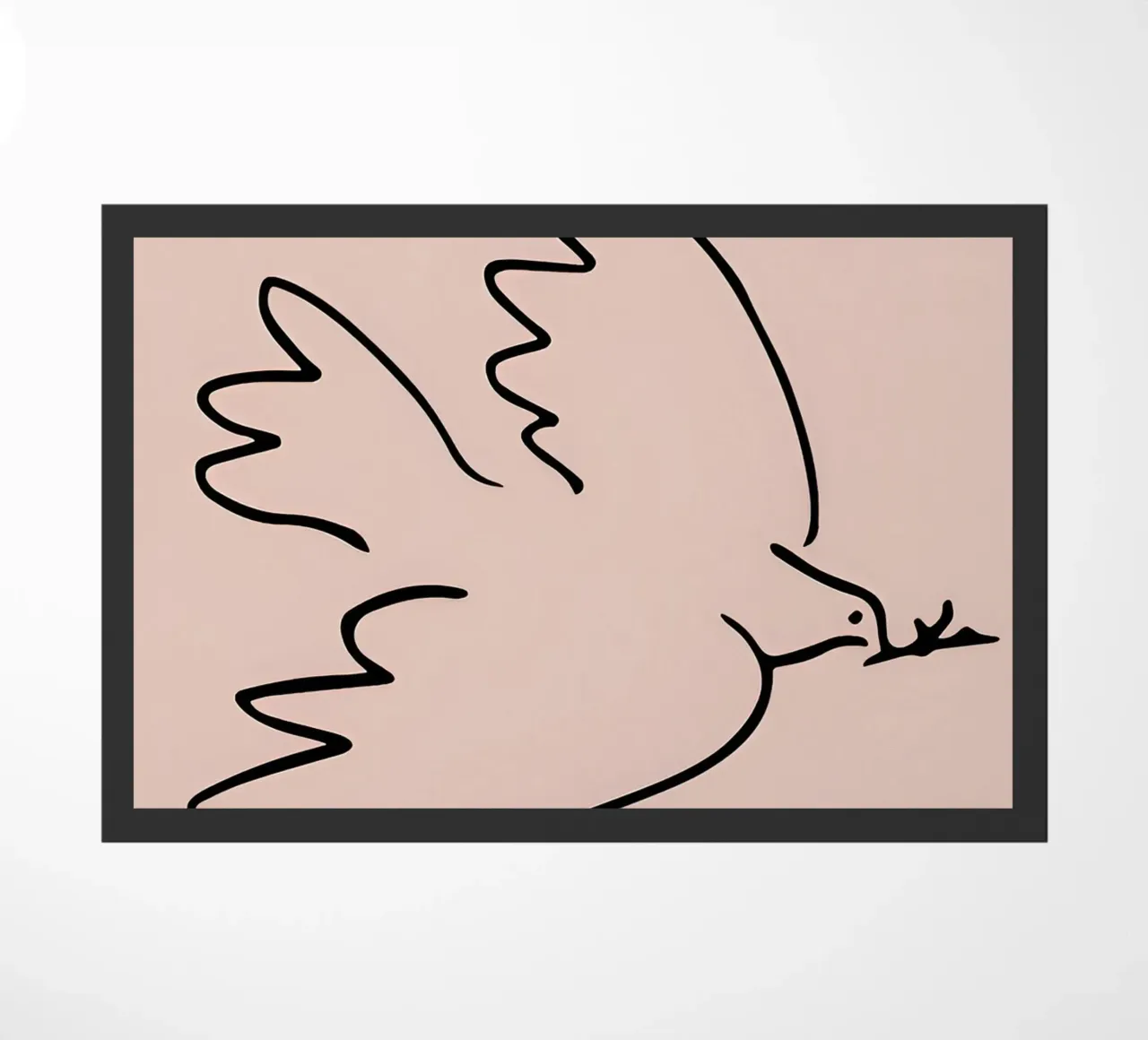Picasso "Dove of Peace" Iconic Line Art Print doormat by homdeco