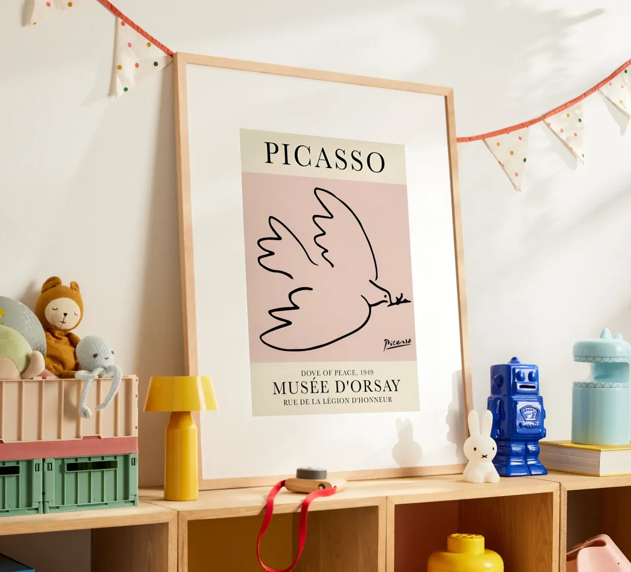 Picasso "Taube des Friedens" Ikonische Linie Kunstdruck Poster von homdeco