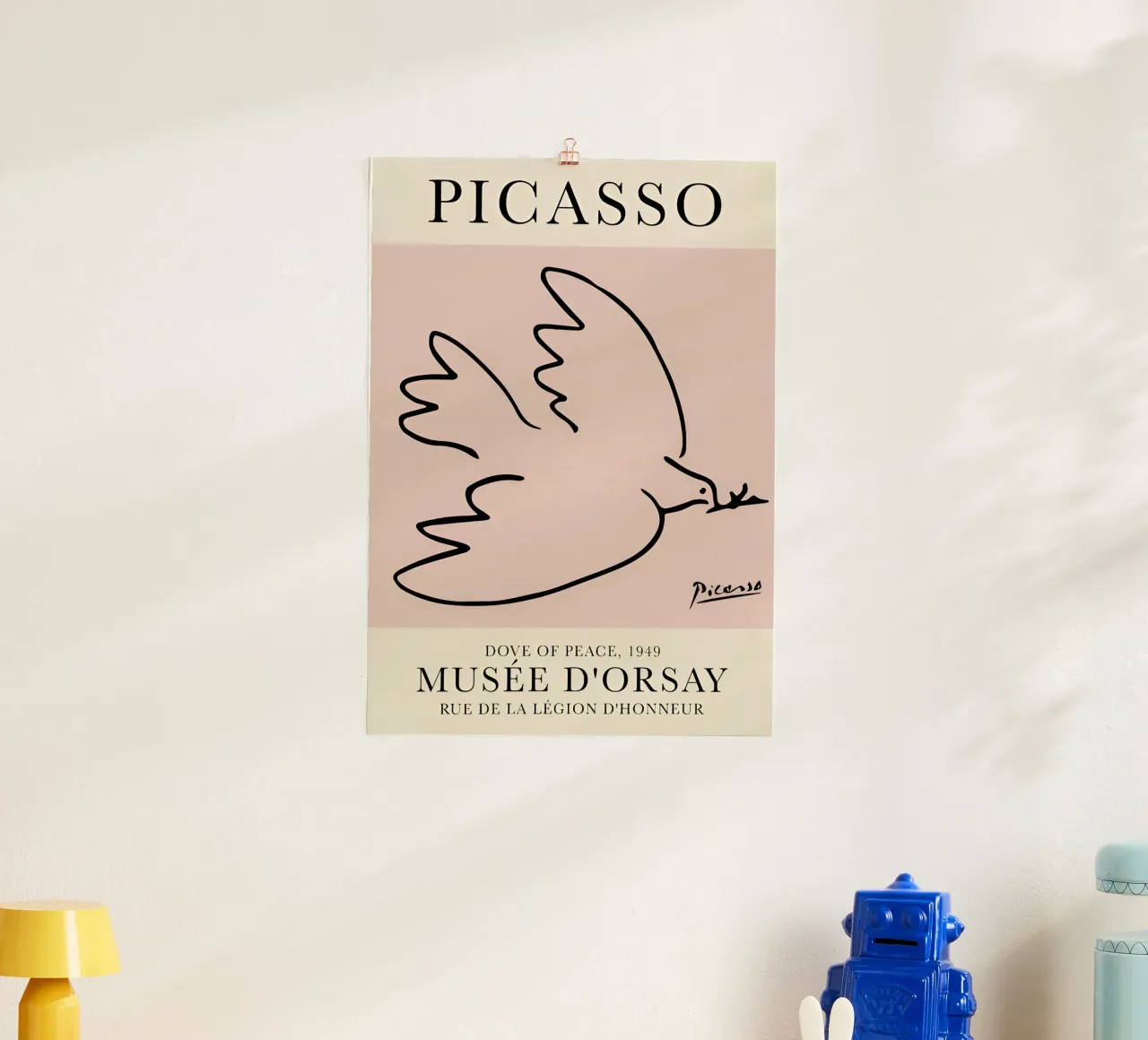 Picasso "Taube des Friedens" Ikonische Linie Kunstdruck Poster von homdeco