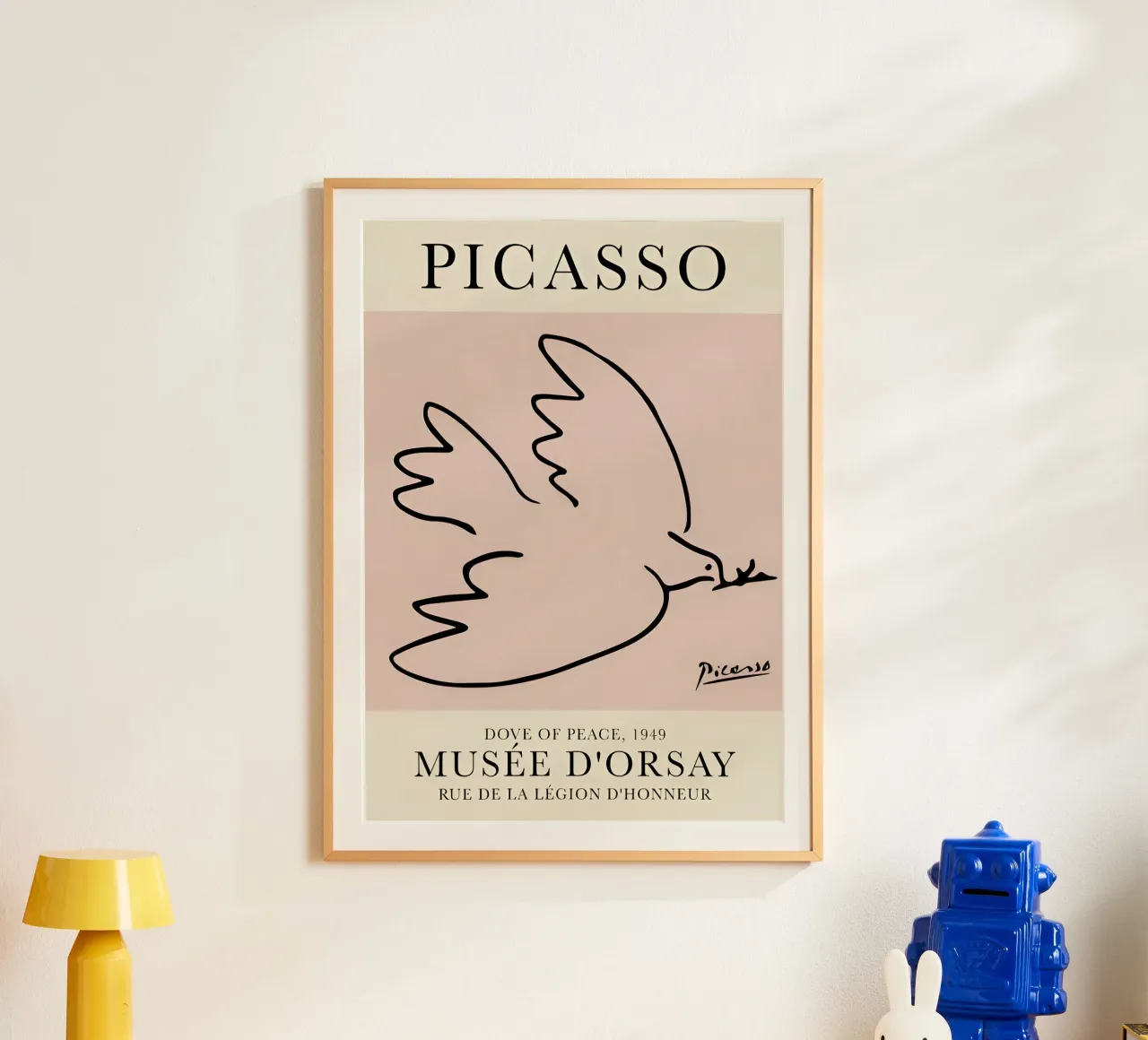 Picasso "Taube des Friedens" Ikonische Linie Kunstdruck Poster von homdeco