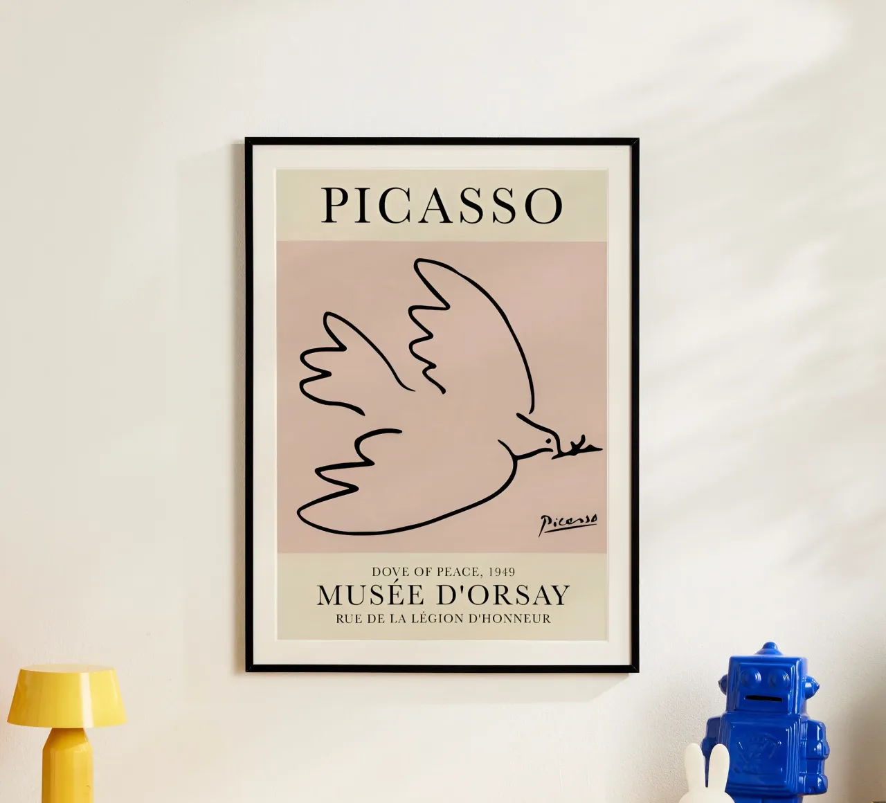 Picasso "Taube des Friedens" Ikonische Linie Kunstdruck Poster von homdeco