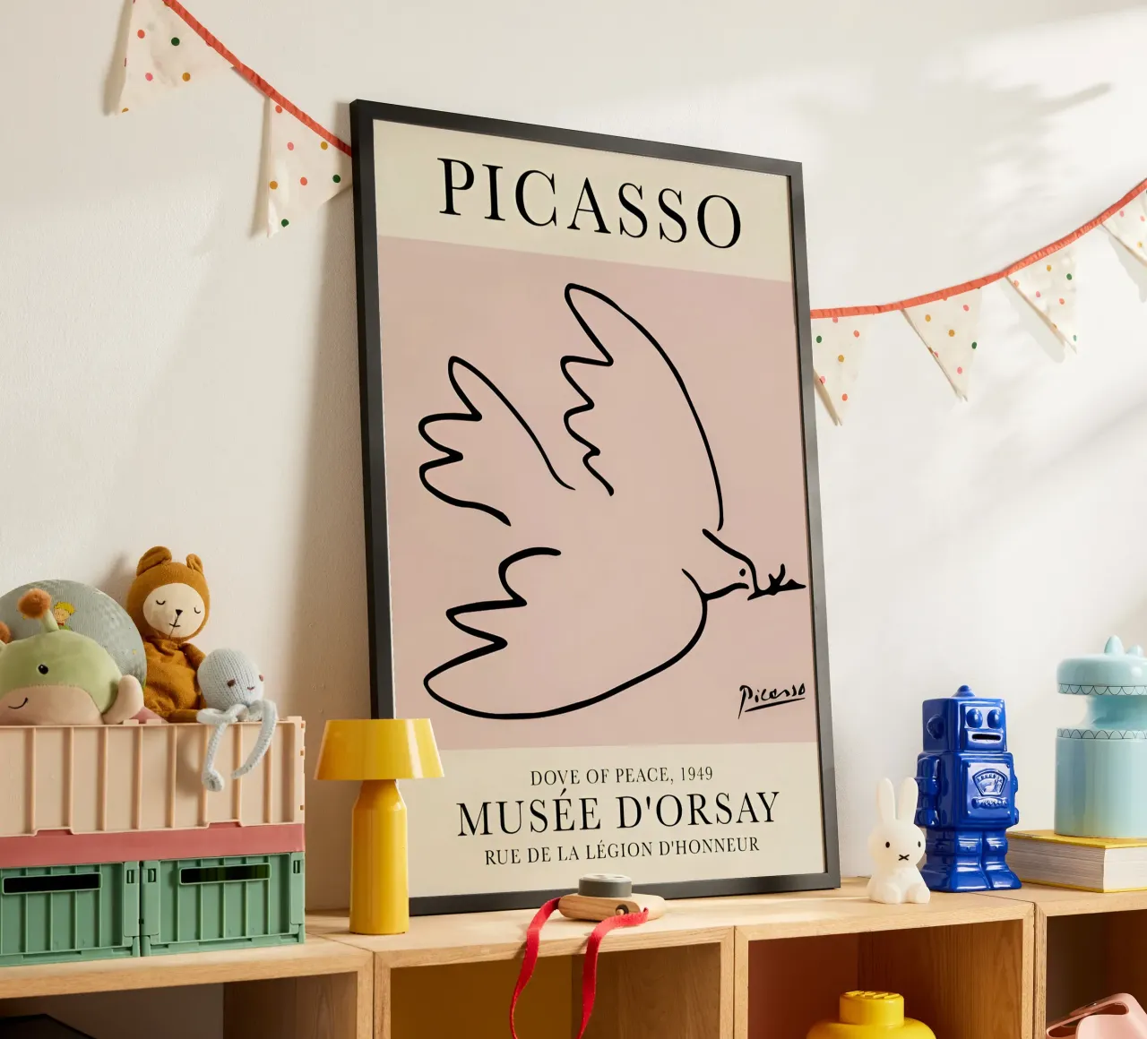 Picasso "Taube des Friedens" Ikonische Linie Kunstdruck Poster von homdeco
