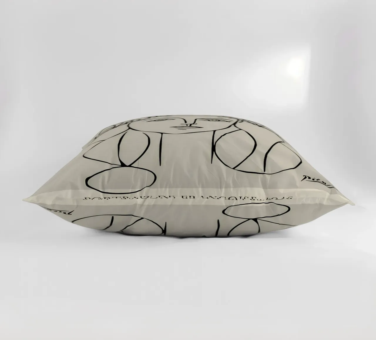 Picasso "Portrait of Françoise" Line Art Print decorative cushion by homdeco