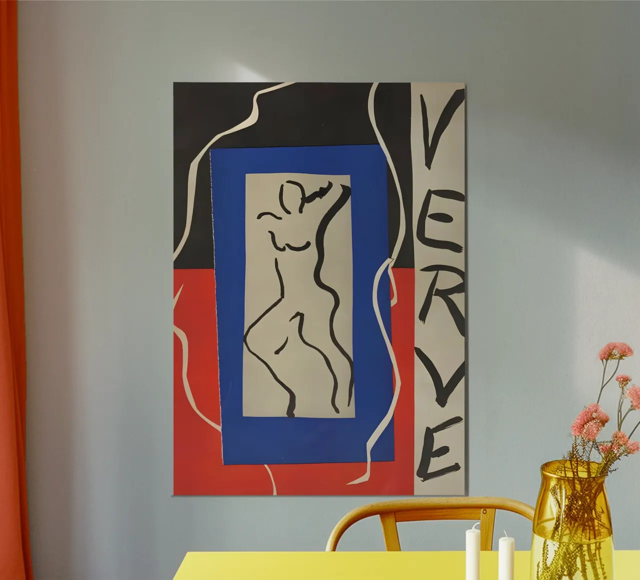 Matisse "Verve" Abstract Nude Cut-Out Print Poster von homdeco