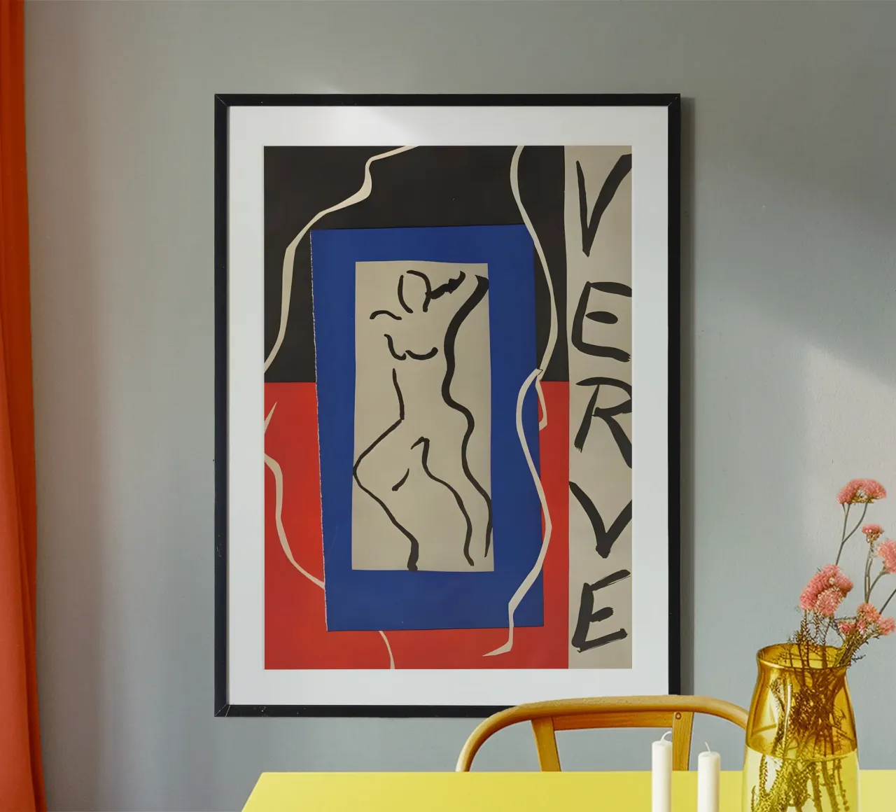 Matisse "Verve" Abstract Nude Cut-Out Print Poster von homdeco