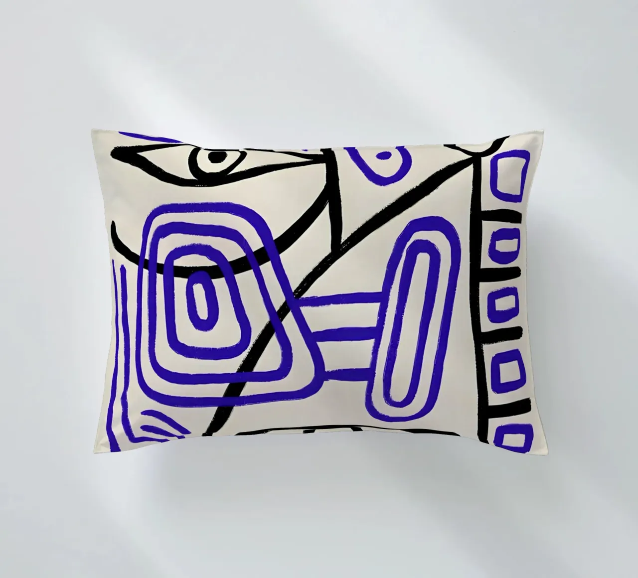 Picasso Inspired "Geometric Eyes" Abstract Art decorative cushion by homdeco