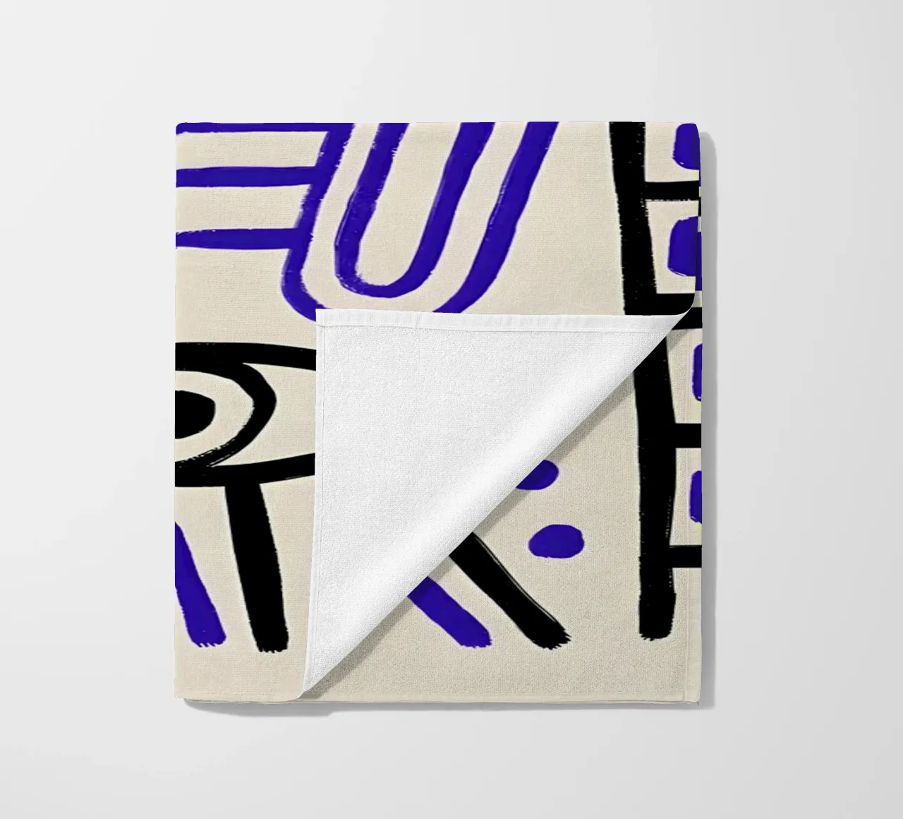 Arte astratta "Occhi geometrici" ispirata a Picasso telo mare da homdeco