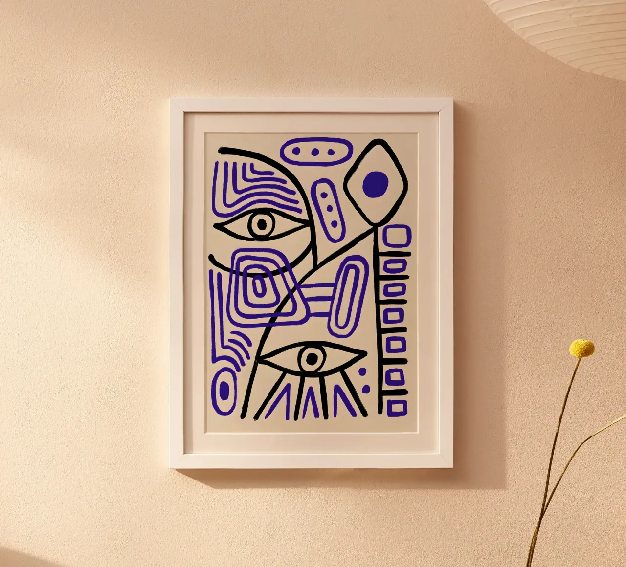 Picasso Inspired "Geometric Eyes" Abstract Art hahnemühle by homdeco