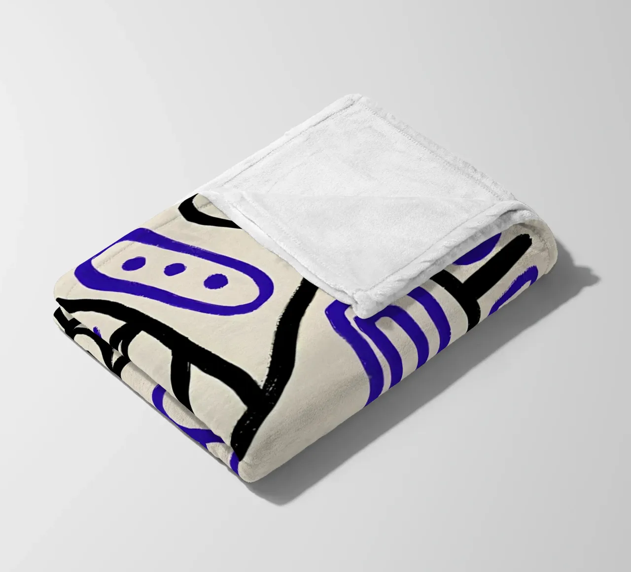 Picasso Inspired "Geometric Eyes" Abstract Art fleece blanket by homdeco