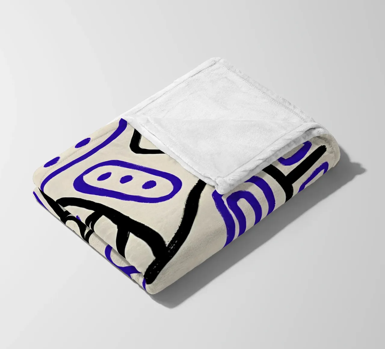 Picasso Inspired "Geometric Eyes" Abstract Art fleece blanket by homdeco