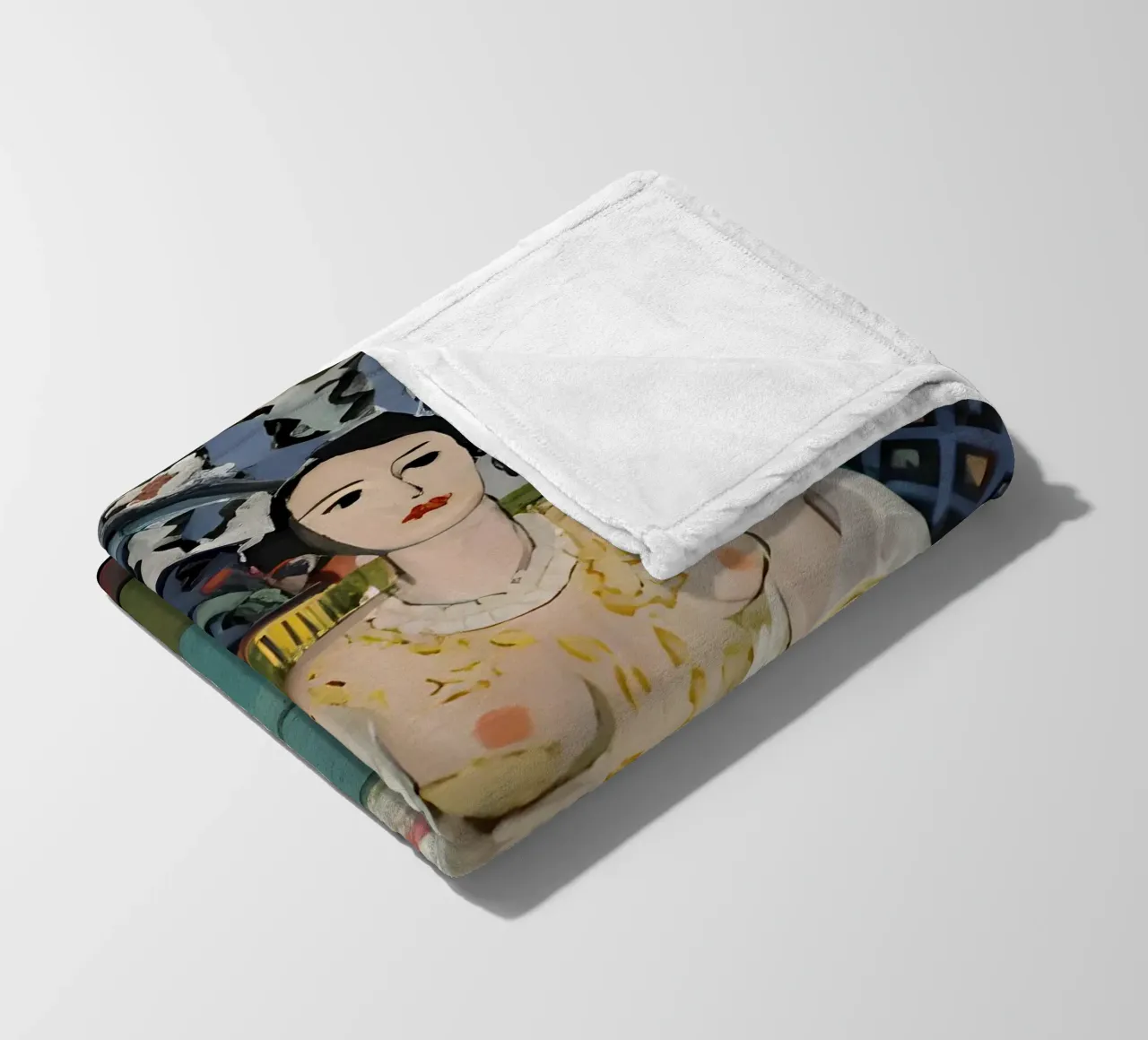 Matisse "Odalisque with Fantasies" Orientalist Art Print fleece blanket by homdeco