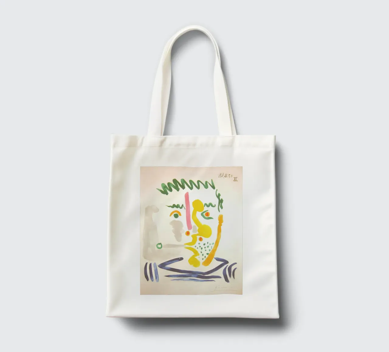 Picasso "Abstracted Face II" Expressive Art tote bag by homdeco