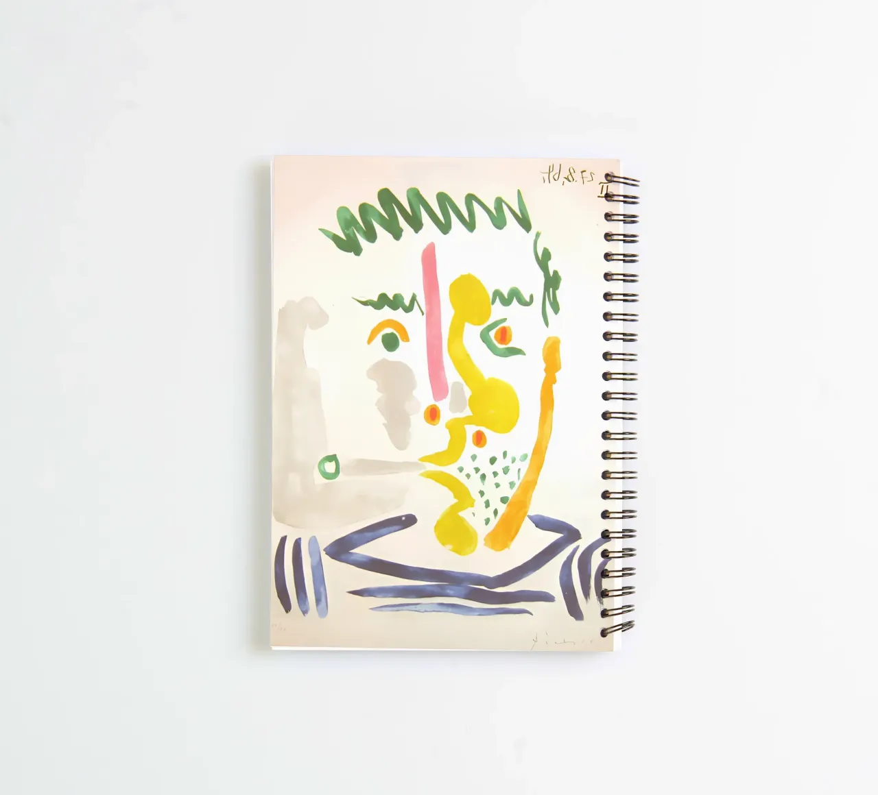 Picasso "Abstracted Face II" Expressive Art spiral notebook by homdeco