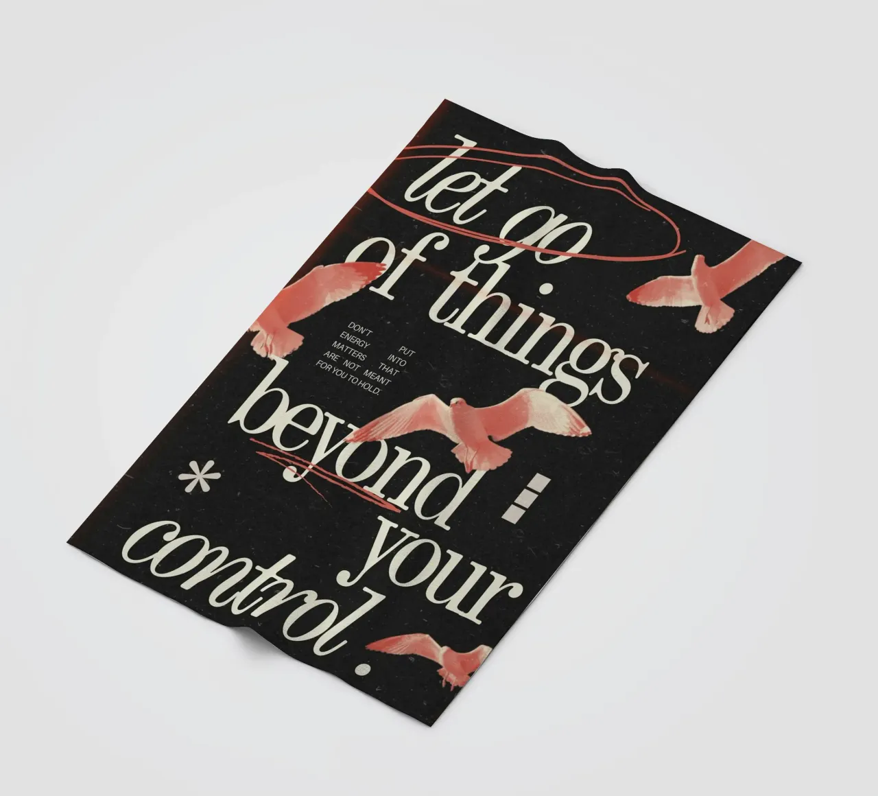 "Let Go of Things Beyond Your Control" - Motivational Avian fleece blanket by NorwesClub