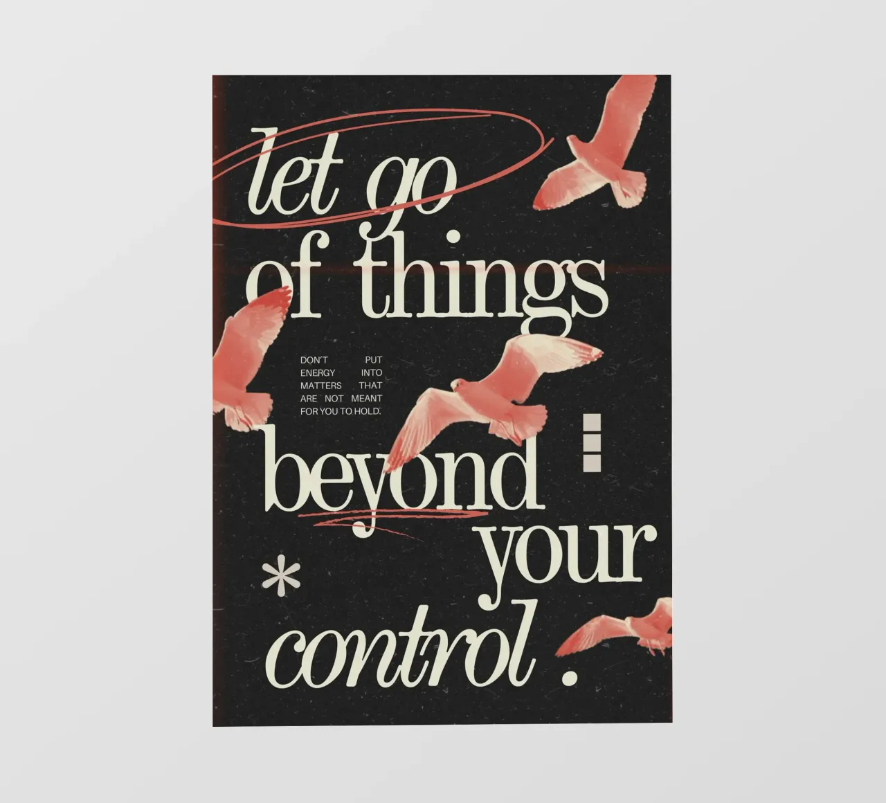 "Let Go of Things Beyond Your Control" - Motivational Avian photo wallpaper by NorwesClub