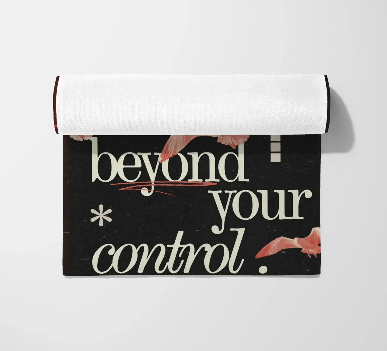 "Let Go of Things Beyond Your Control" - Motivational Avian beach towel by NorwesClub