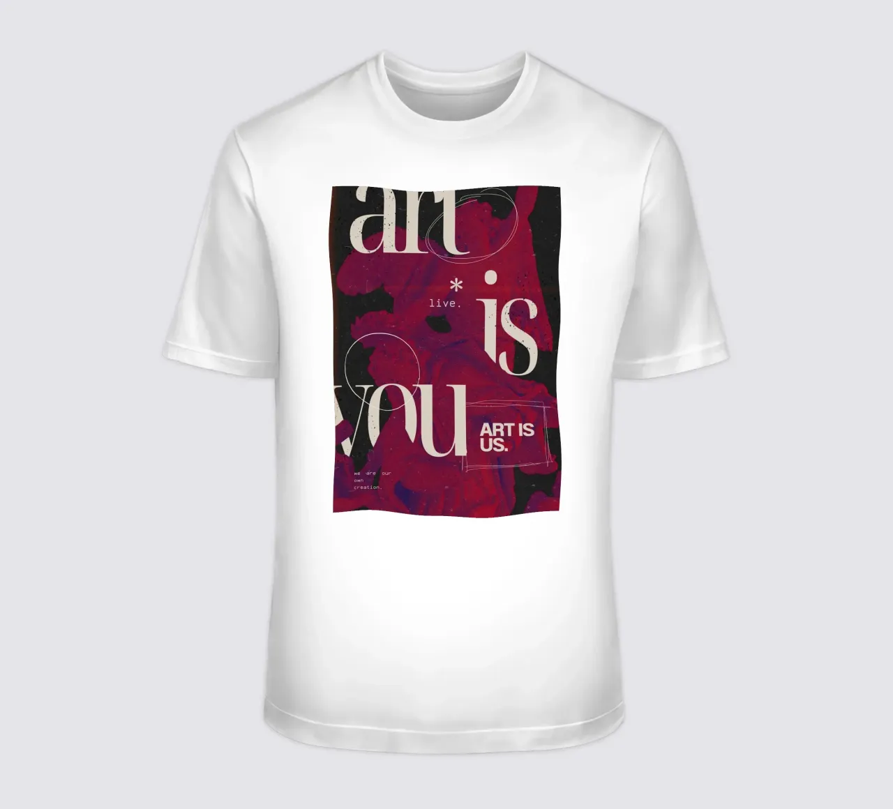 "Art Is You" Abstract Grunge - Figurative & Typography Poste T-Shirt von NorwesClub