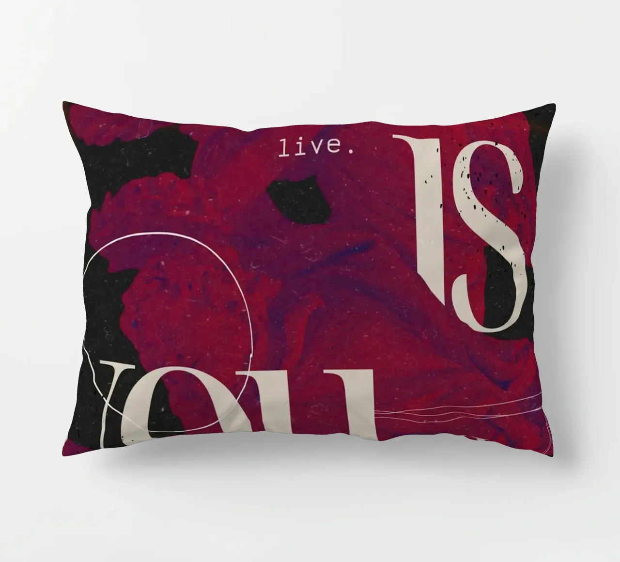 "Art Is You" Grunge astratto - Poste figurative e tipografiche cuscino da NorwesClub