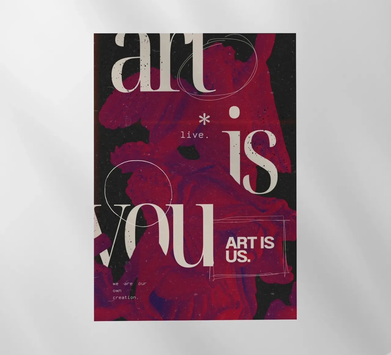 "Art Is You" Grunge astratto - Poste figurative e tipografiche pellicola backlit da NorwesClub