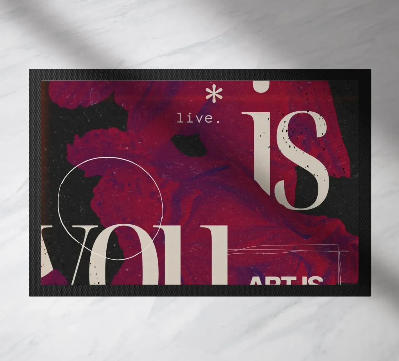 "Art Is You" Abstract Grunge - Figurative & Typography Poste Fußmatte von NorwesClub
