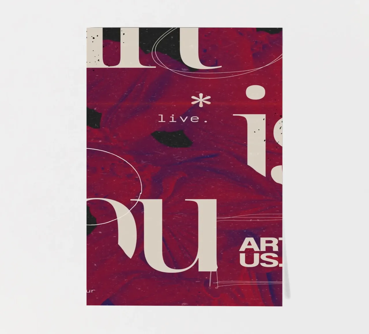 "Art Is You" Abstract Grunge - Figurative & Typography Poste Stickerbogen von NorwesClub