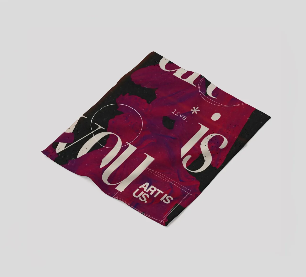 "Art Is You" Abstract Grunge - Figurative & Typography Poste Fleecedecke von NorwesClub