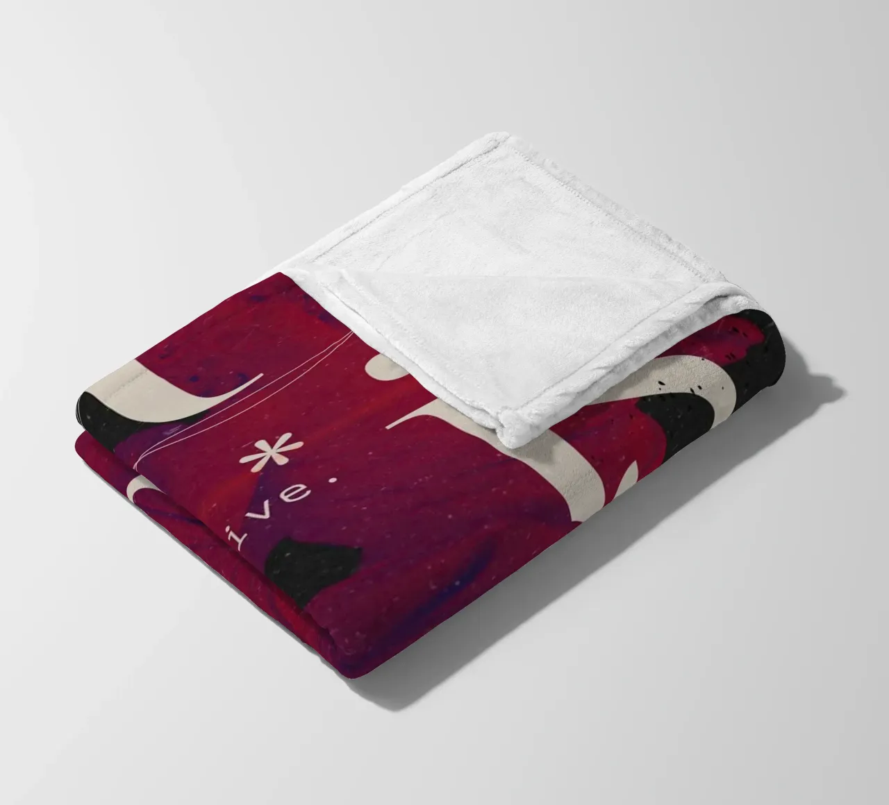 "Art Is You" Abstract Grunge - Figurative & Typography Poste Fleecedecke von NorwesClub