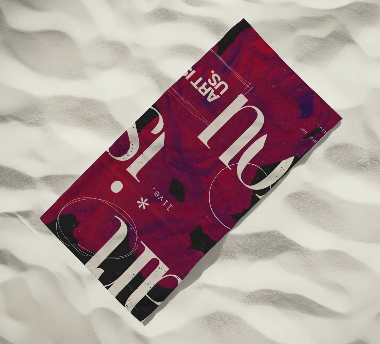 "Art Is You" Abstract Grunge - Figurative & Typography Poste Strandtuch von NorwesClub