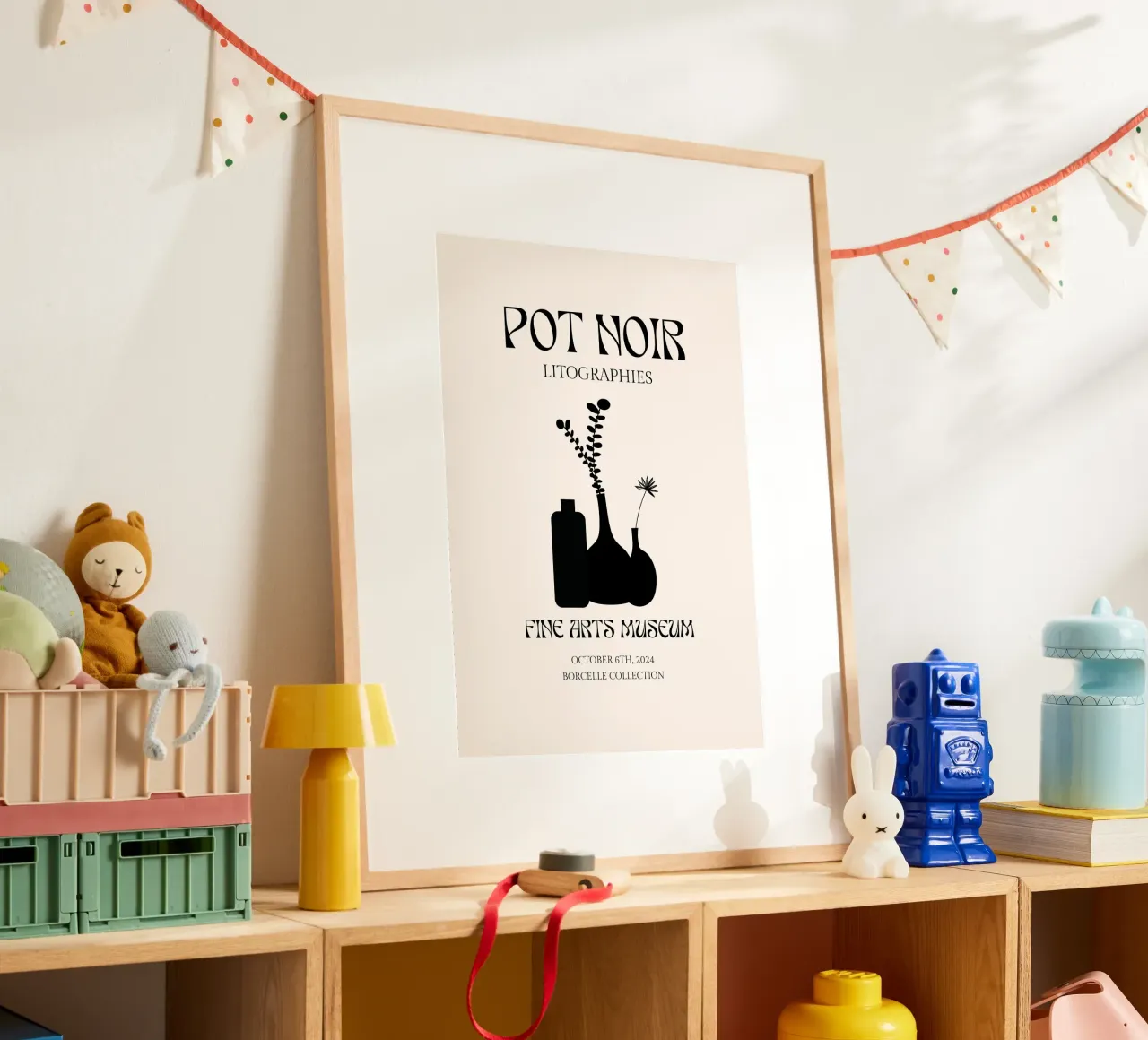 Litografie "Pot Noir" della Collezione Borcelle - Esposizione al Museo poster con telaio in plastica da NorwesClub